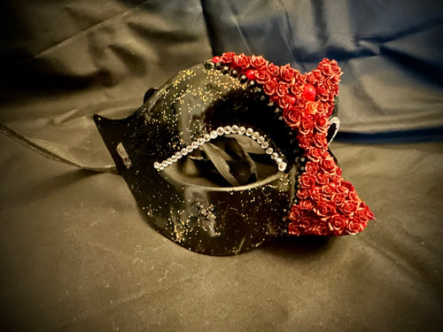 Blackened Rose Mask