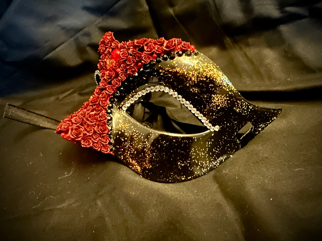 Blackened Rose Mask