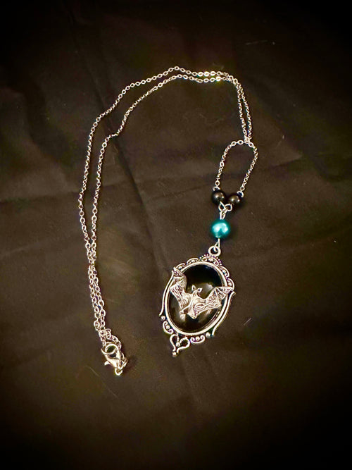Black Bat Charm Necklace